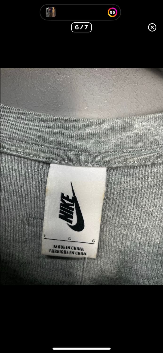 나이키 X 피어오브갓 웜업 그레이 반팔 A3253 상품이미지6