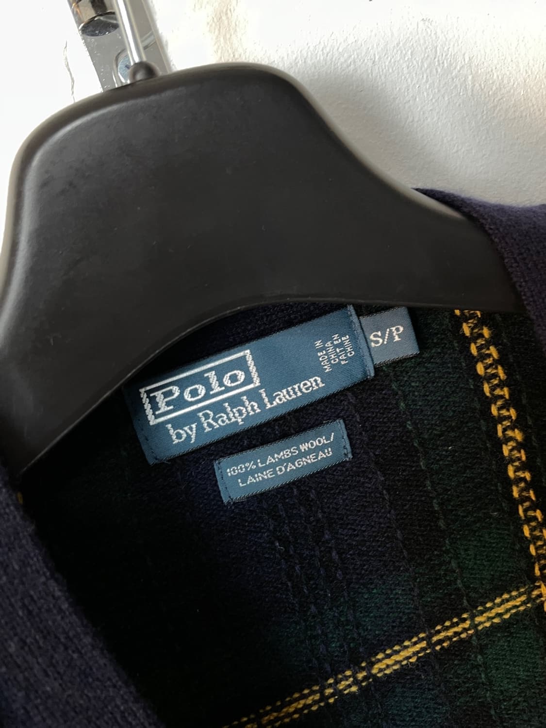 폴로 랄프로렌 타탄 체크 램스울 가디건 상품이미지5