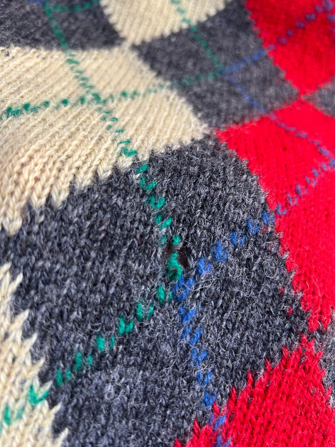 빈티지 아가일패턴 울니트 상품이미지4