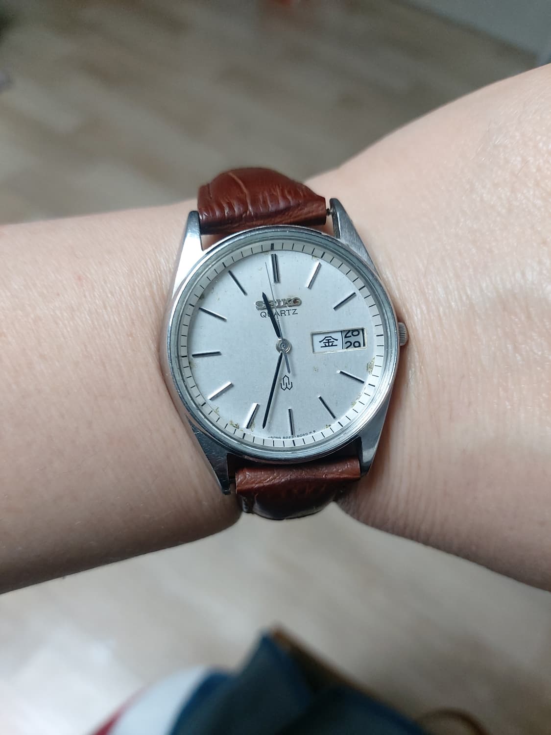 세이코 브라운 가죽 시계 상품이미지4
