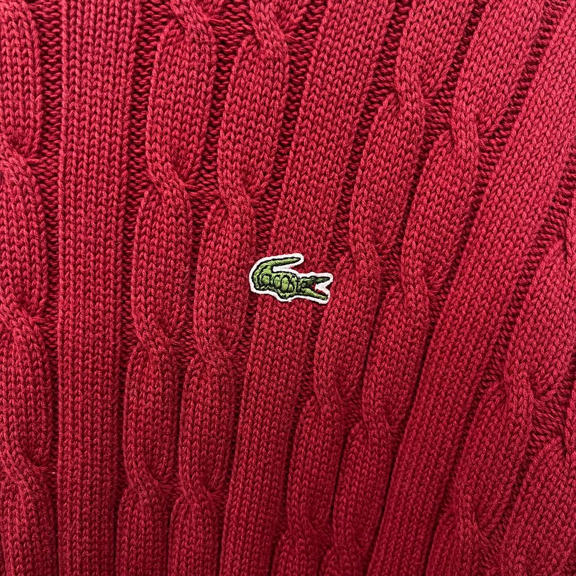 라코스테 케이블 니트 버건디 남XL 상품이미지4
