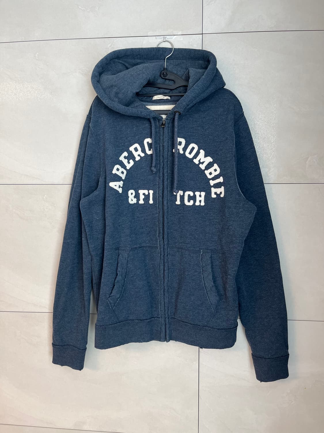 아베크롬비 스펠로고 후드집업 네이비 [L] 상품이미지2