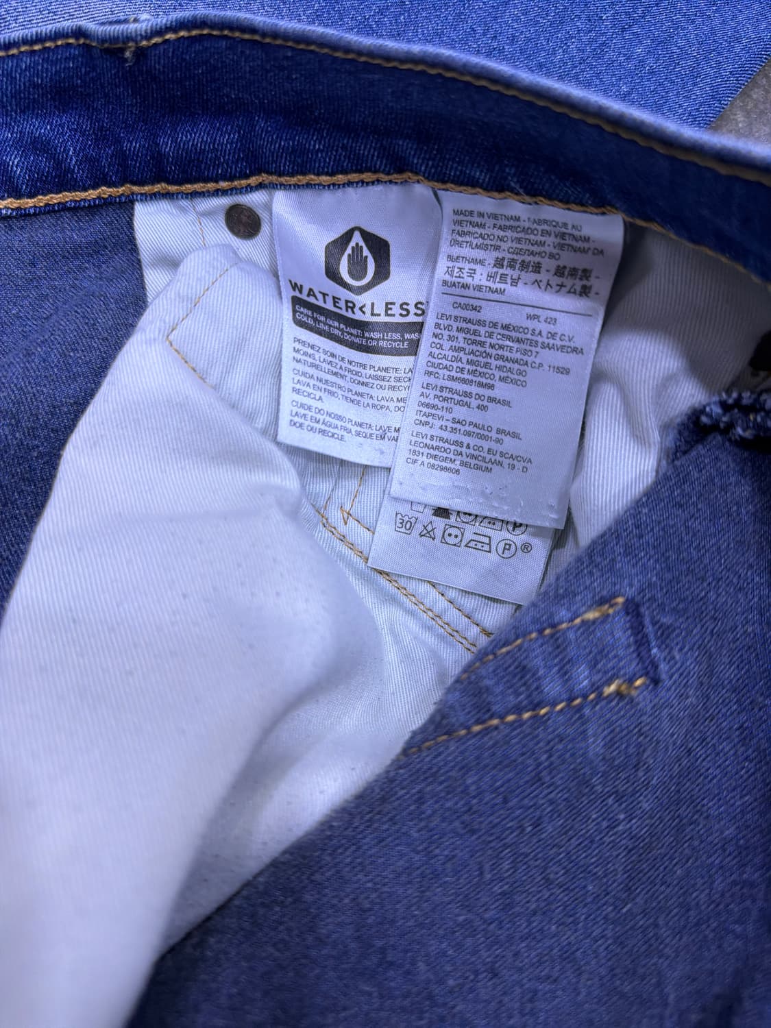 리바이스 502 프리미엄 빅 E 약기모 테이퍼드 데님팬츠 34 상품이미지10