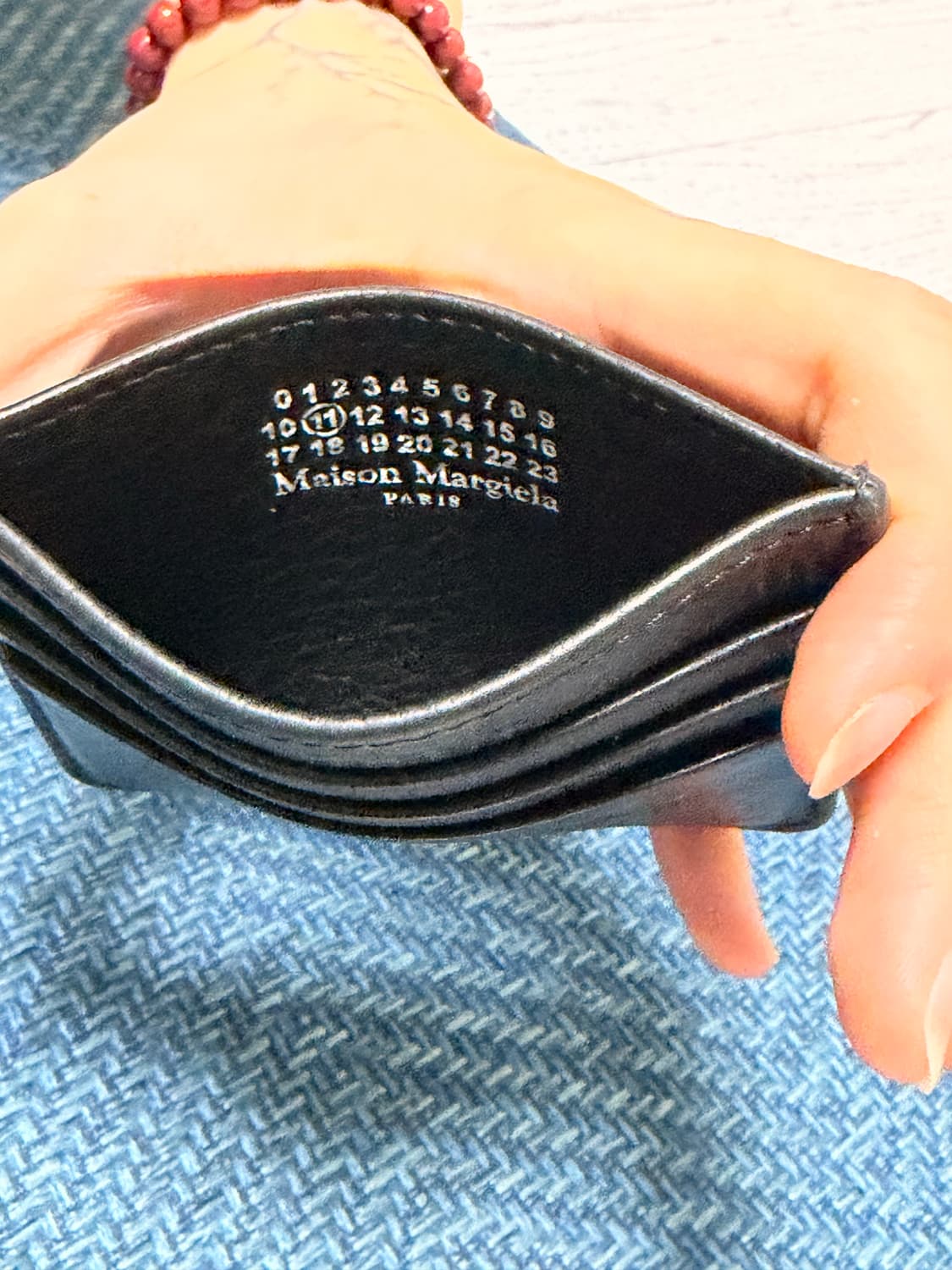 메종 마르지엘라 스티치 카드 홀더 블랙(풀박스) 상품이미지3