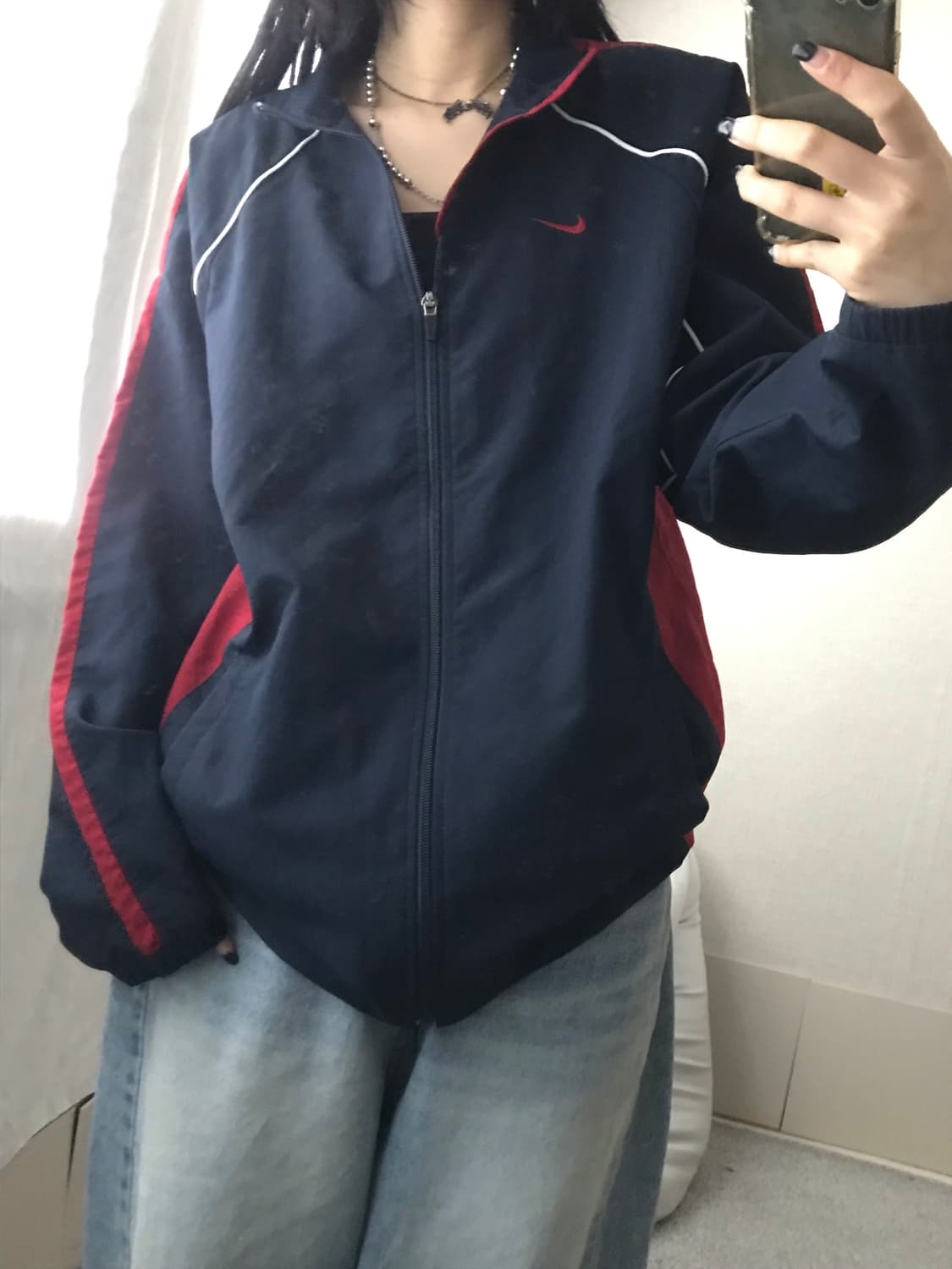 나이키 네이비 레드 바람막이 상품이미지7