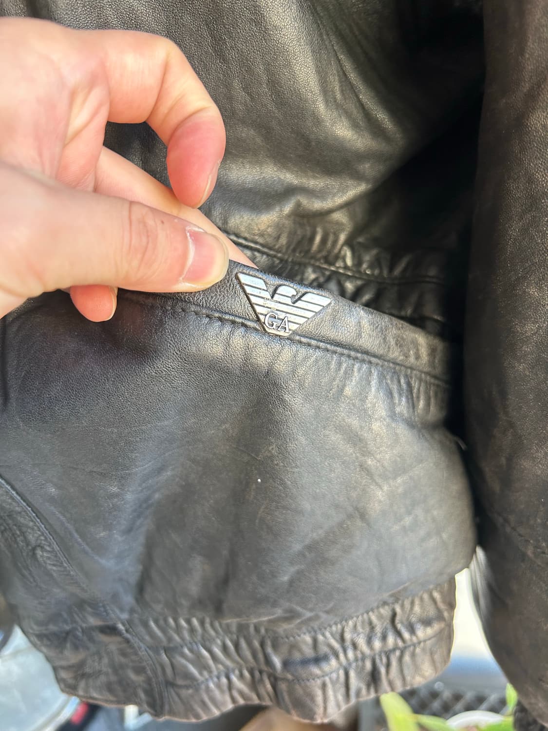 80‘s 조르지오아르마니 가죽 봄버자켓(리버시블) 상품이미지5