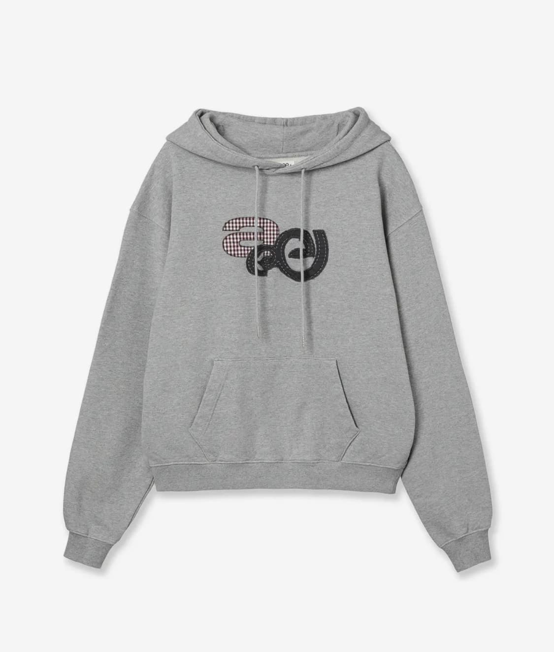 에이이에이이 아플리케 로고 후드티 그레이 상품이미지1