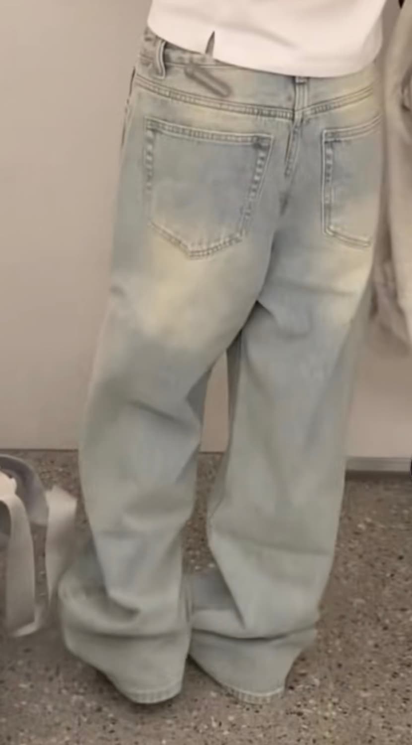 빅 브러쉬 엑스트라 와이드 데님 팬츠 [러스티 스카이 블루]  상품이미지3