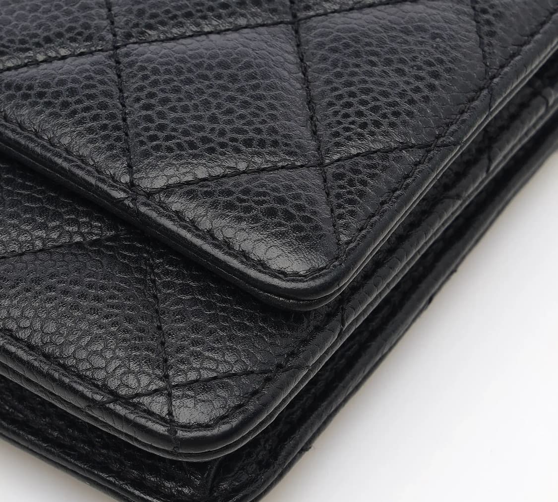 [S급] 샤넬 클래식 WOC 캐비어 은장 크로스백 블랙 판매합니다!!! 상품이미지7