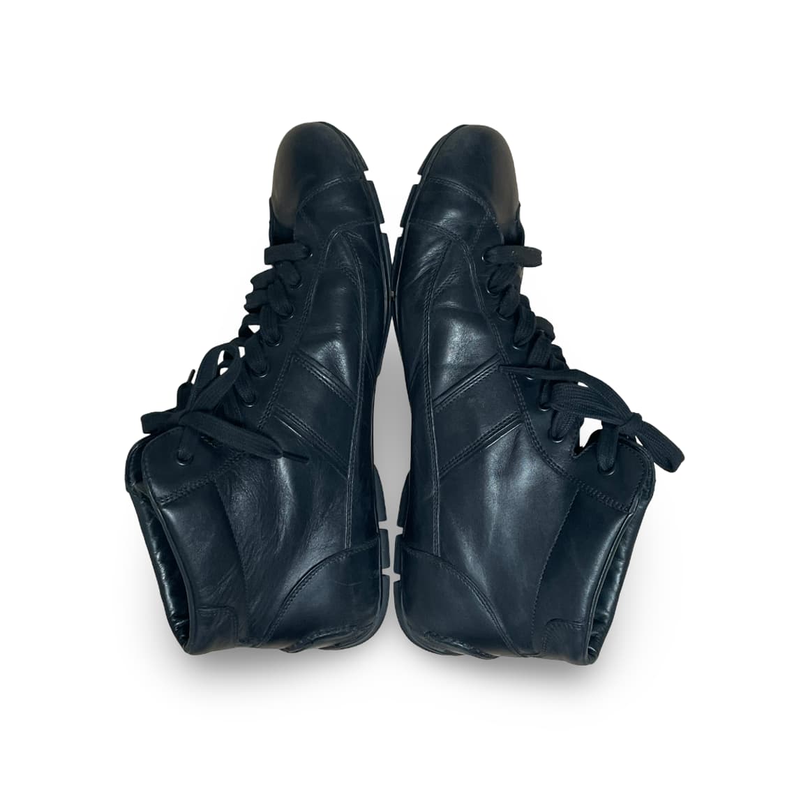 프라다 스포츠 리네아 로사 미드컷 레더 드라이빙 스니커즈 상품이미지3