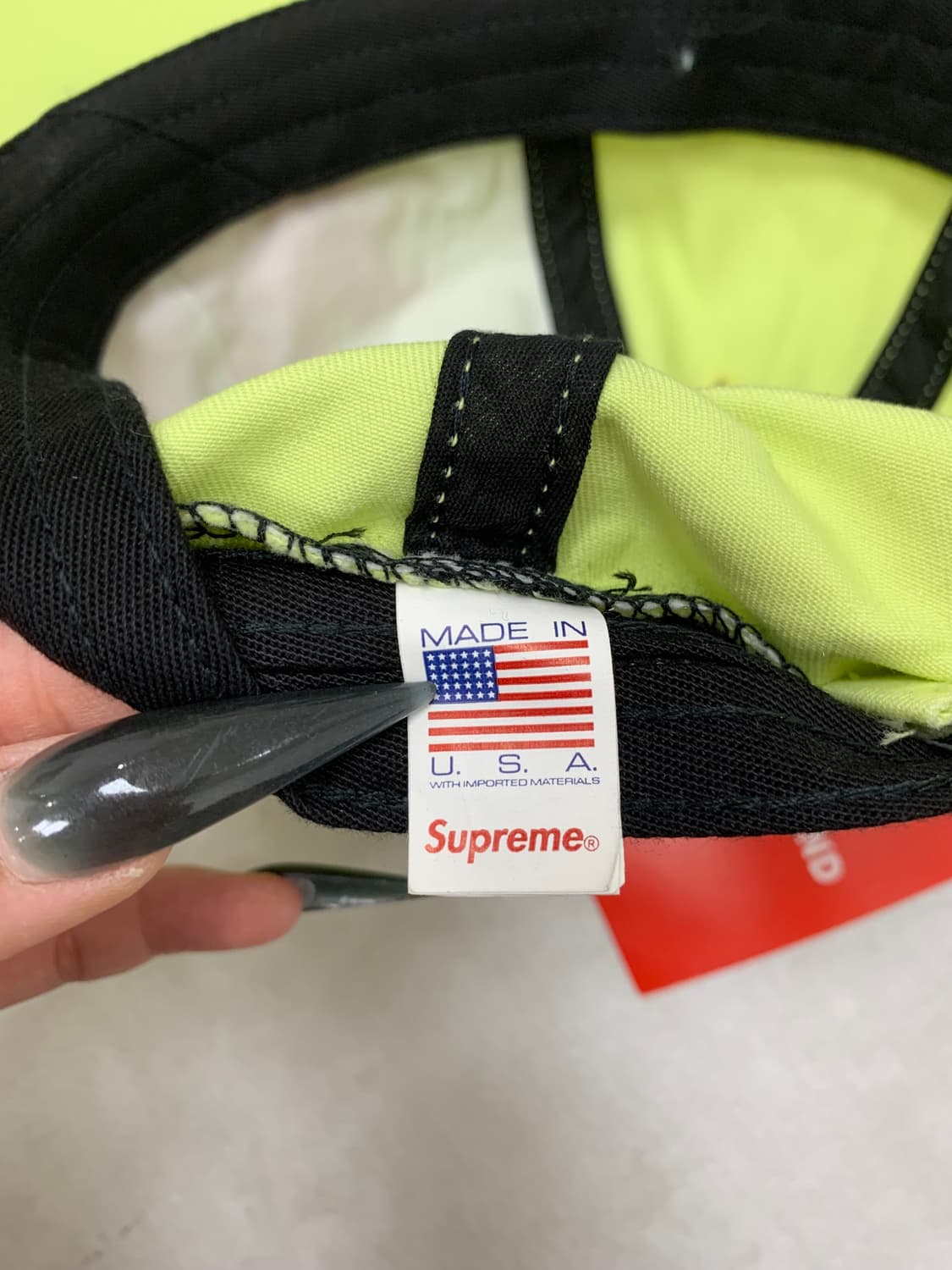슈프림 25fw 형광 연두 볼캡 #300 상품이미지8