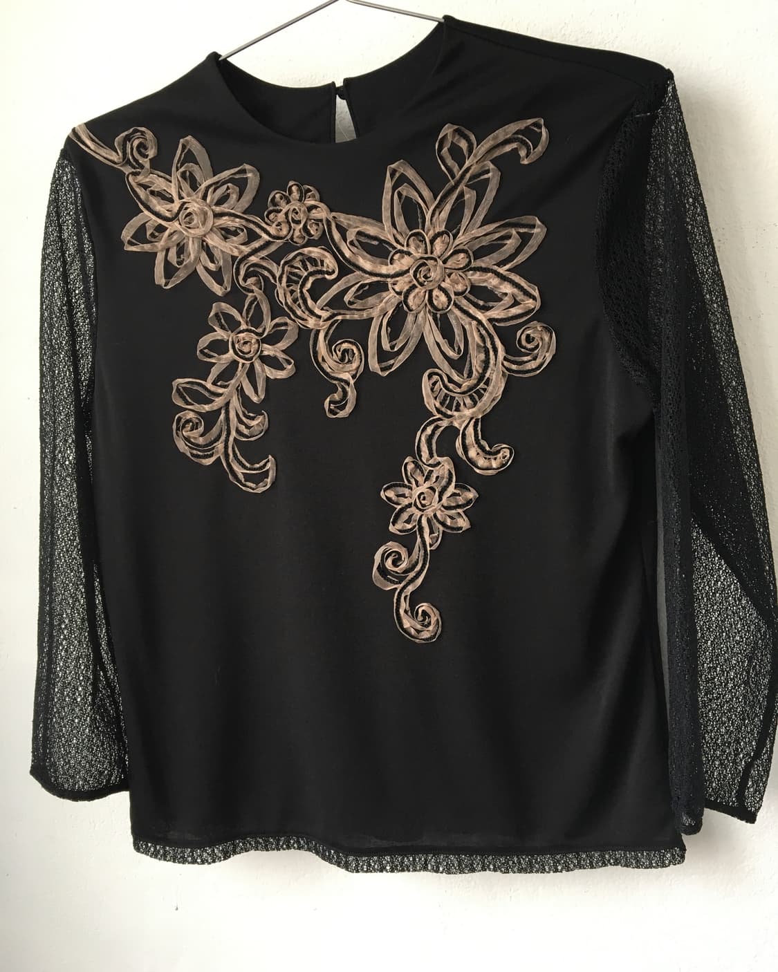 Pattern point mesh sleeve 상품이미지5