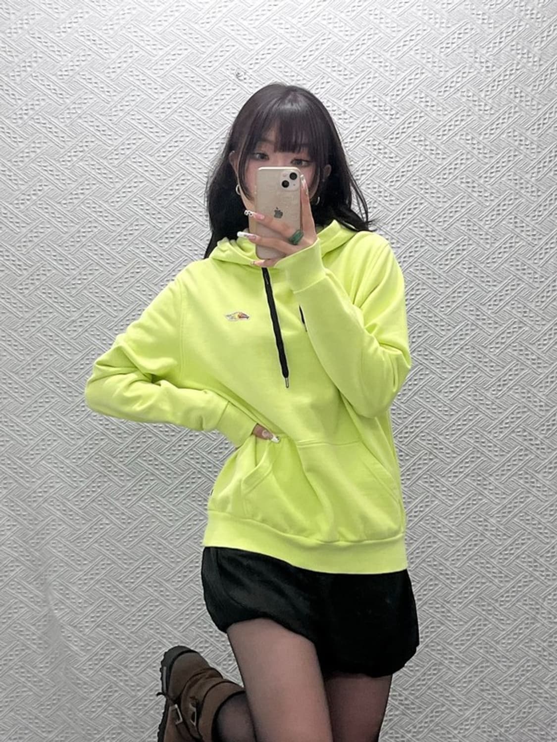 반스 스트릿 펑크 Y2K 레이싱패치 네온 후드티 S C11334 상품이미지1