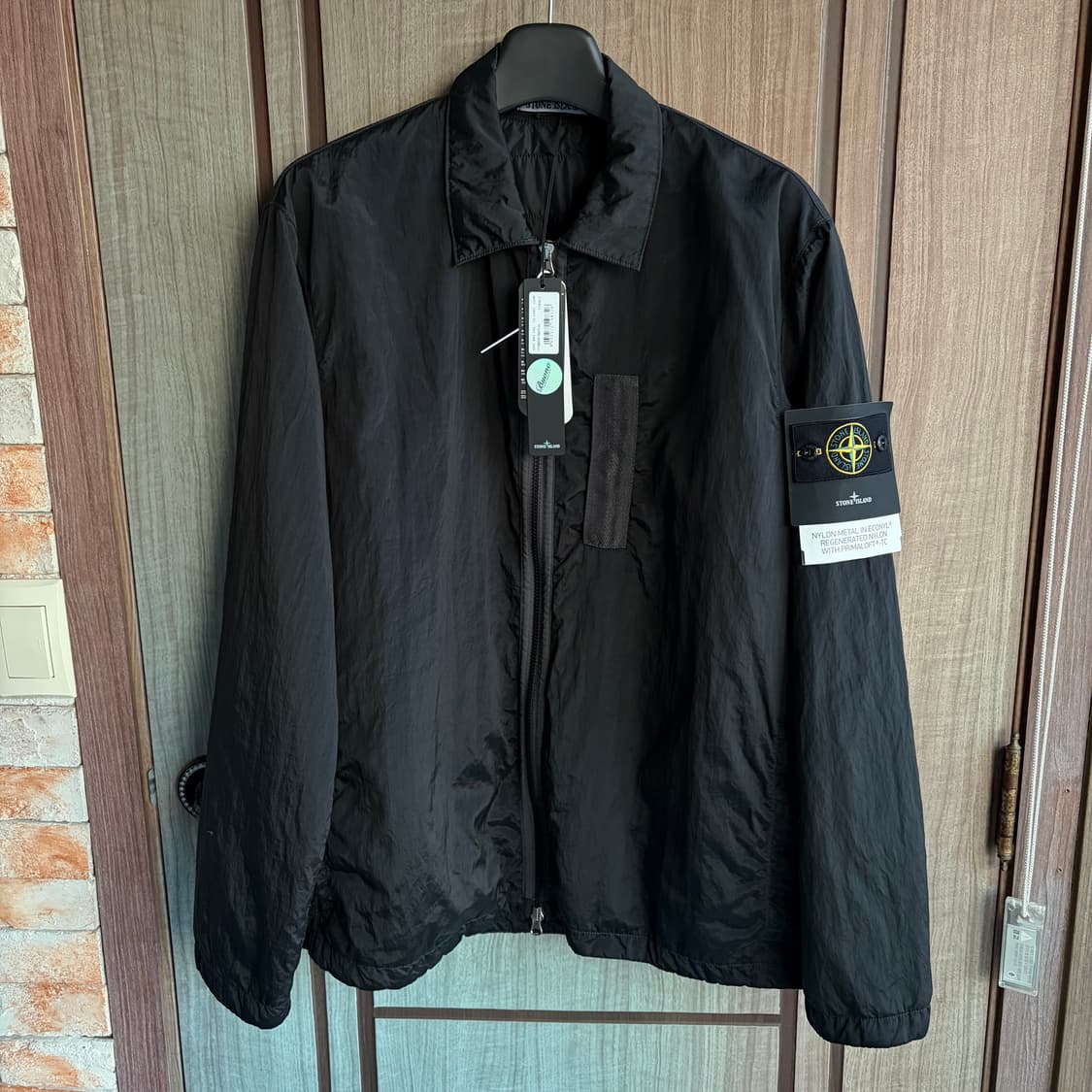 새상품(XL)스톤아일랜드 와펜 패치 나일론 메탈 프리마프로트 자켓 블랙 상품이미지2