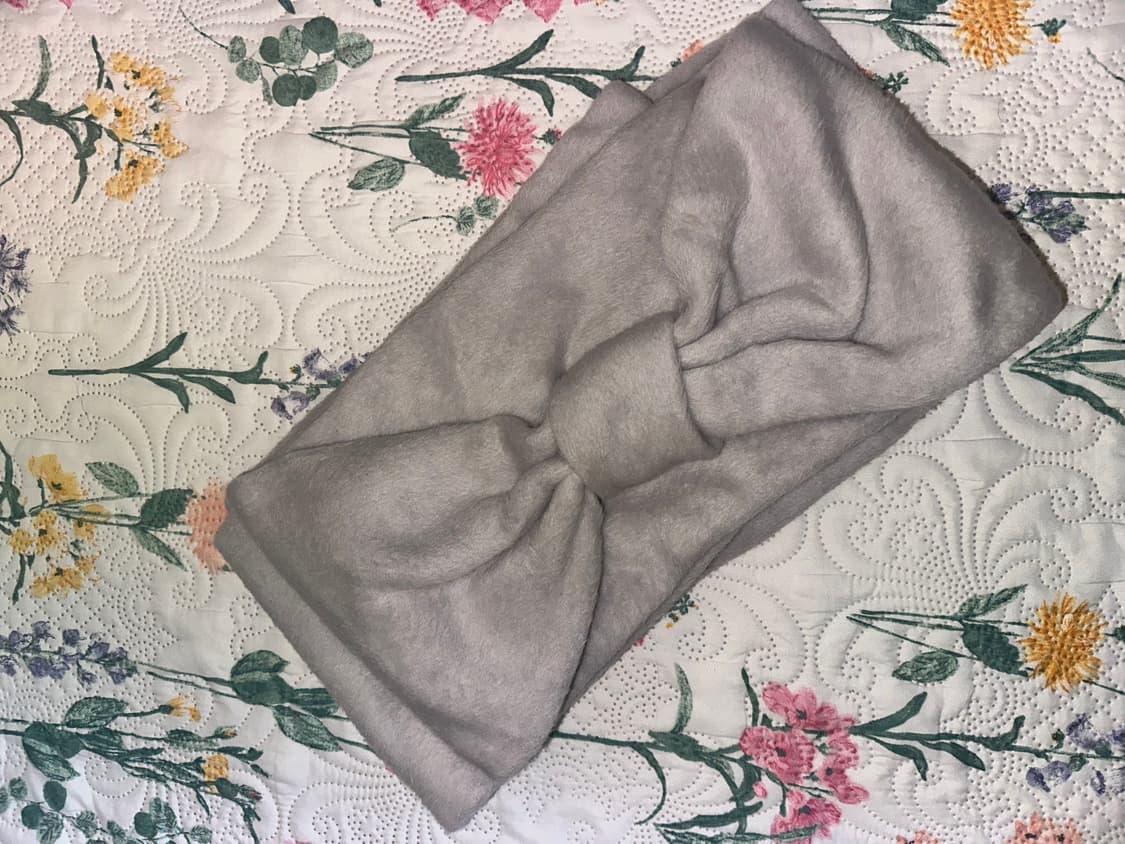 Pincunomaru ribbon muffler_white gray 상품이미지2