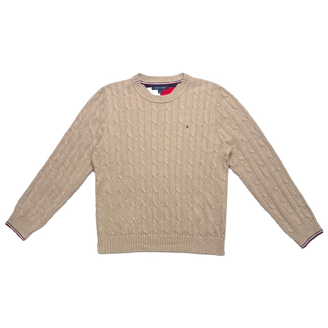 TOMMY HILFIGER 베이지 꽈배기 니트 M 상품이미지1