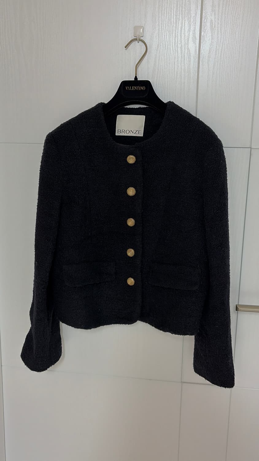 BRONZE 블랙 부클 트위드 자켓 44-55반 새상품 상품이미지1