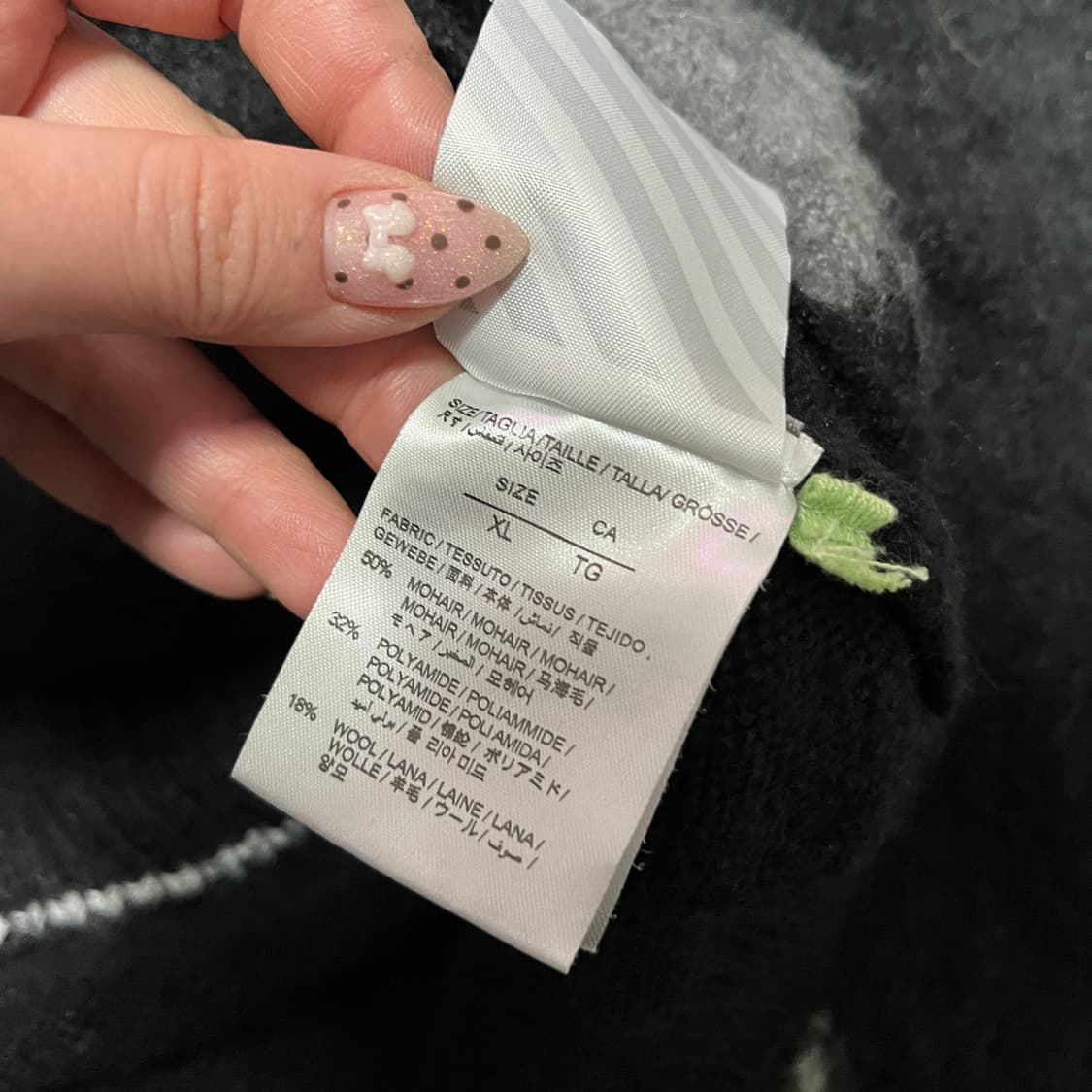 오프화이트 디아고날 브러쉬드 모헤어 니트 스웨터 상품이미지5