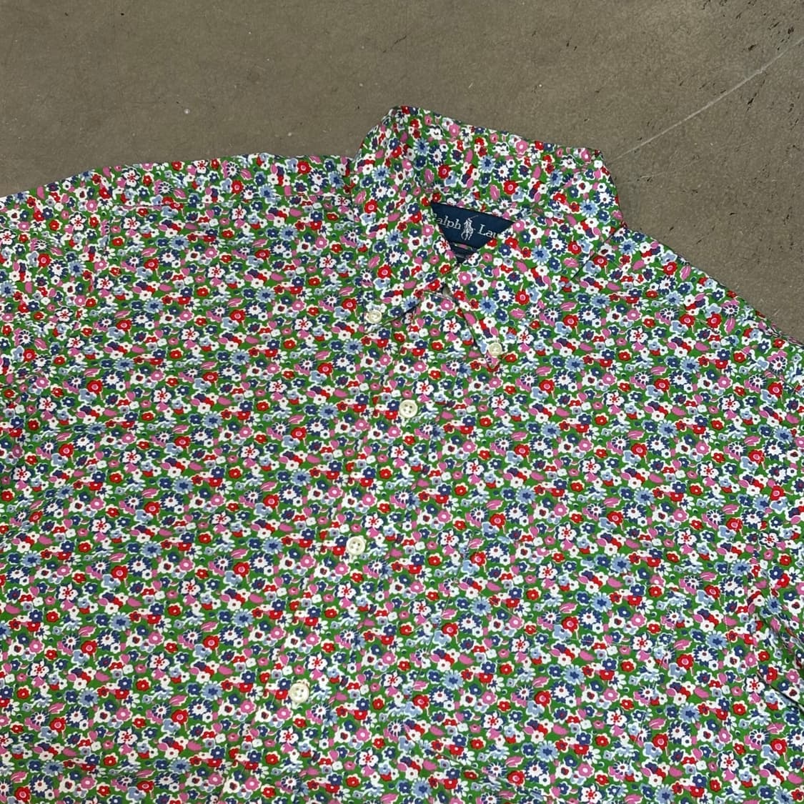 M 폴로랄프로렌 꽃무늬 반팔 셔츠  상품이미지1