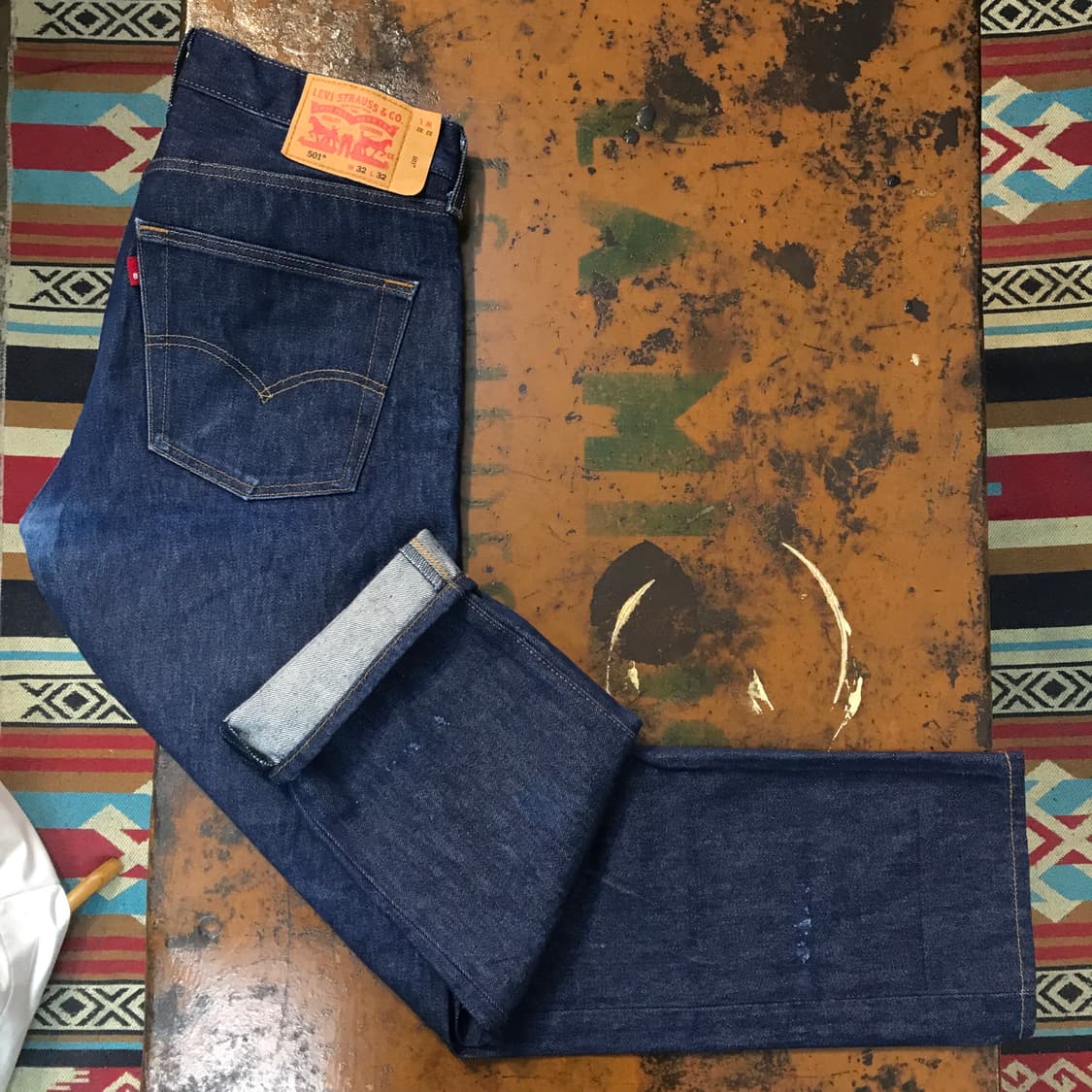 리바이스 501 진청 데님 팬츠 허리 34 35 사이즈 상품이미지2