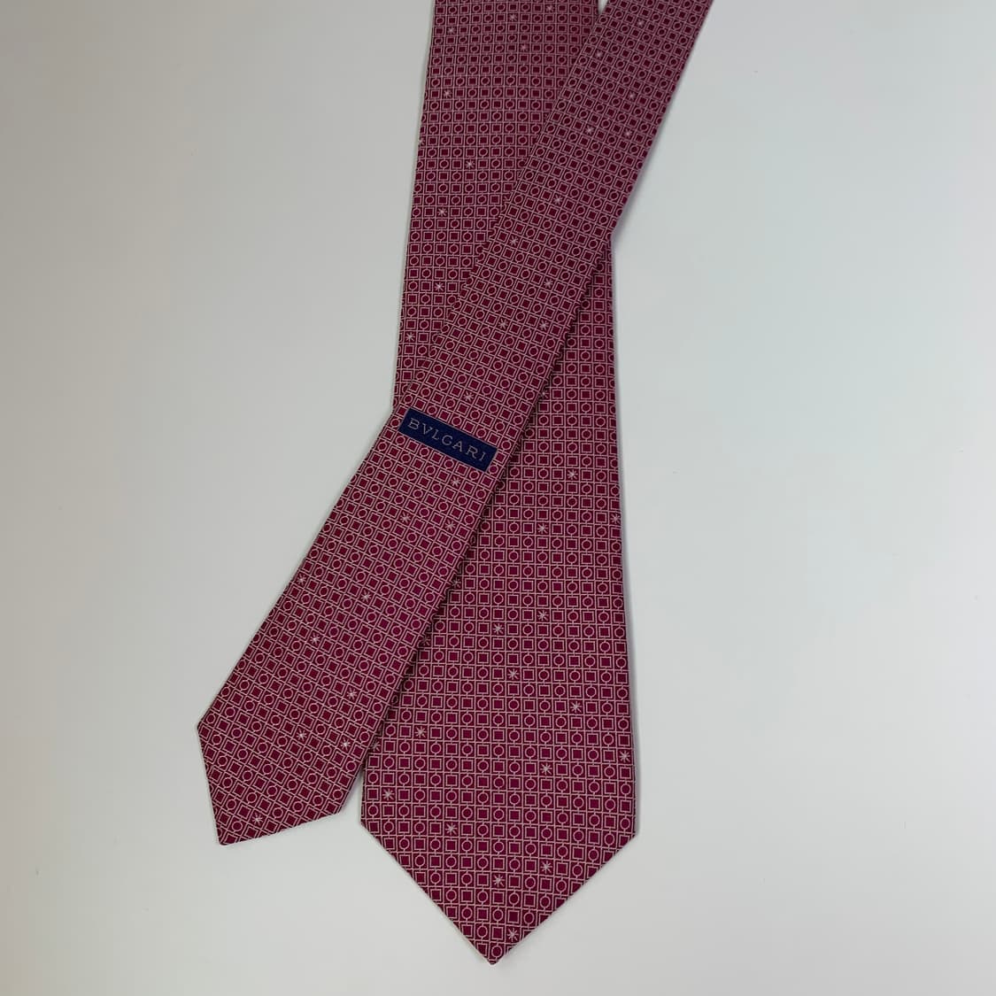 불가리(BVLGARI) 명품 자카드 100실크 슬림넥타이 A+등급 상품이미지3