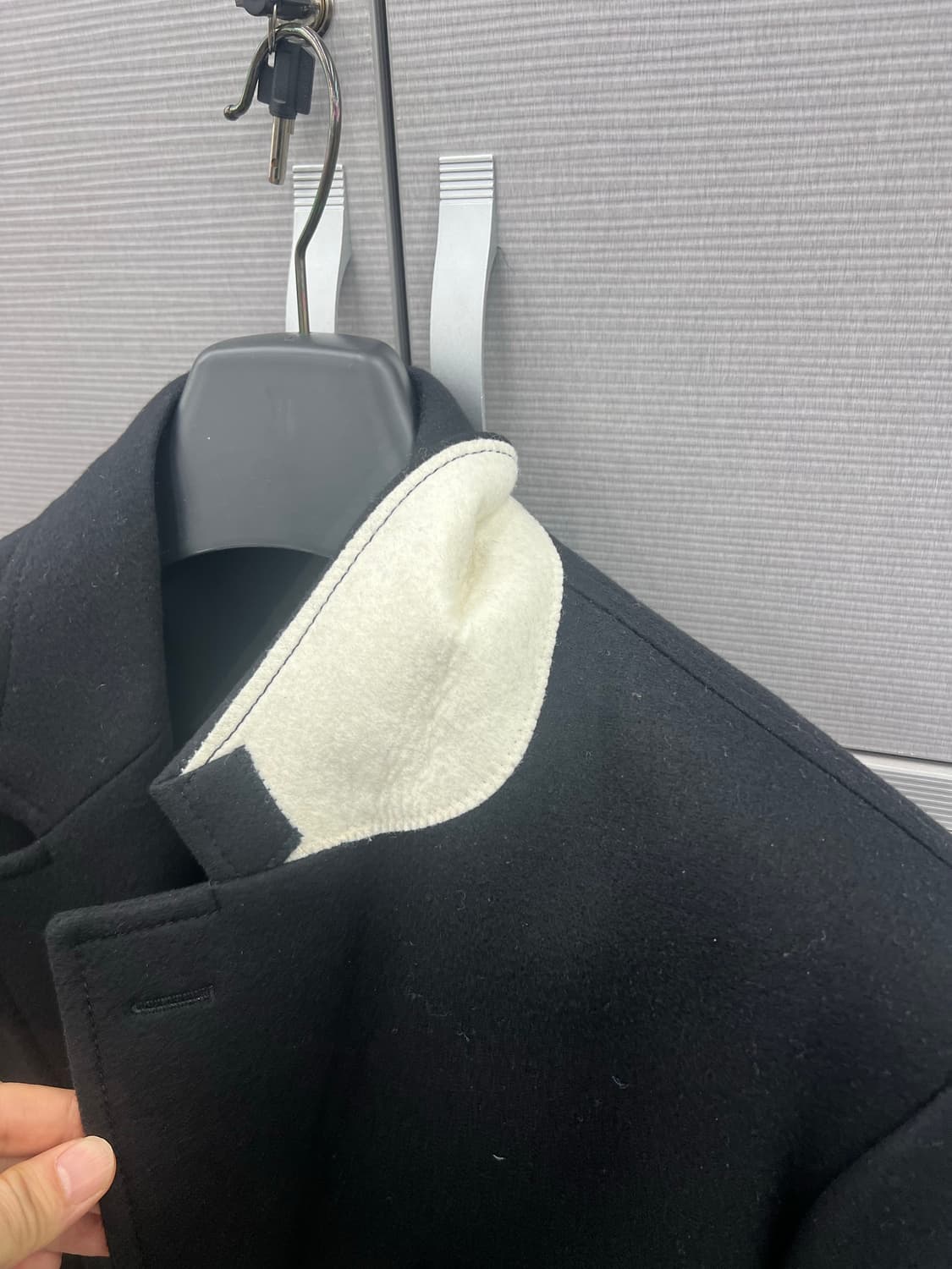 ami 아미 울 코트 블랙 상품이미지2