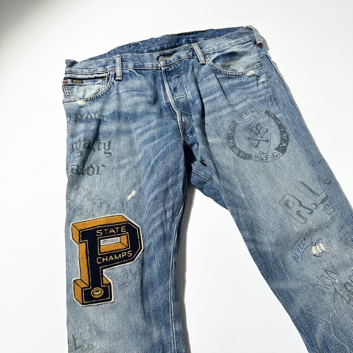 폴로 랄프로렌 레터맨 패치 프린트 데님 팬츠 상품이미지3