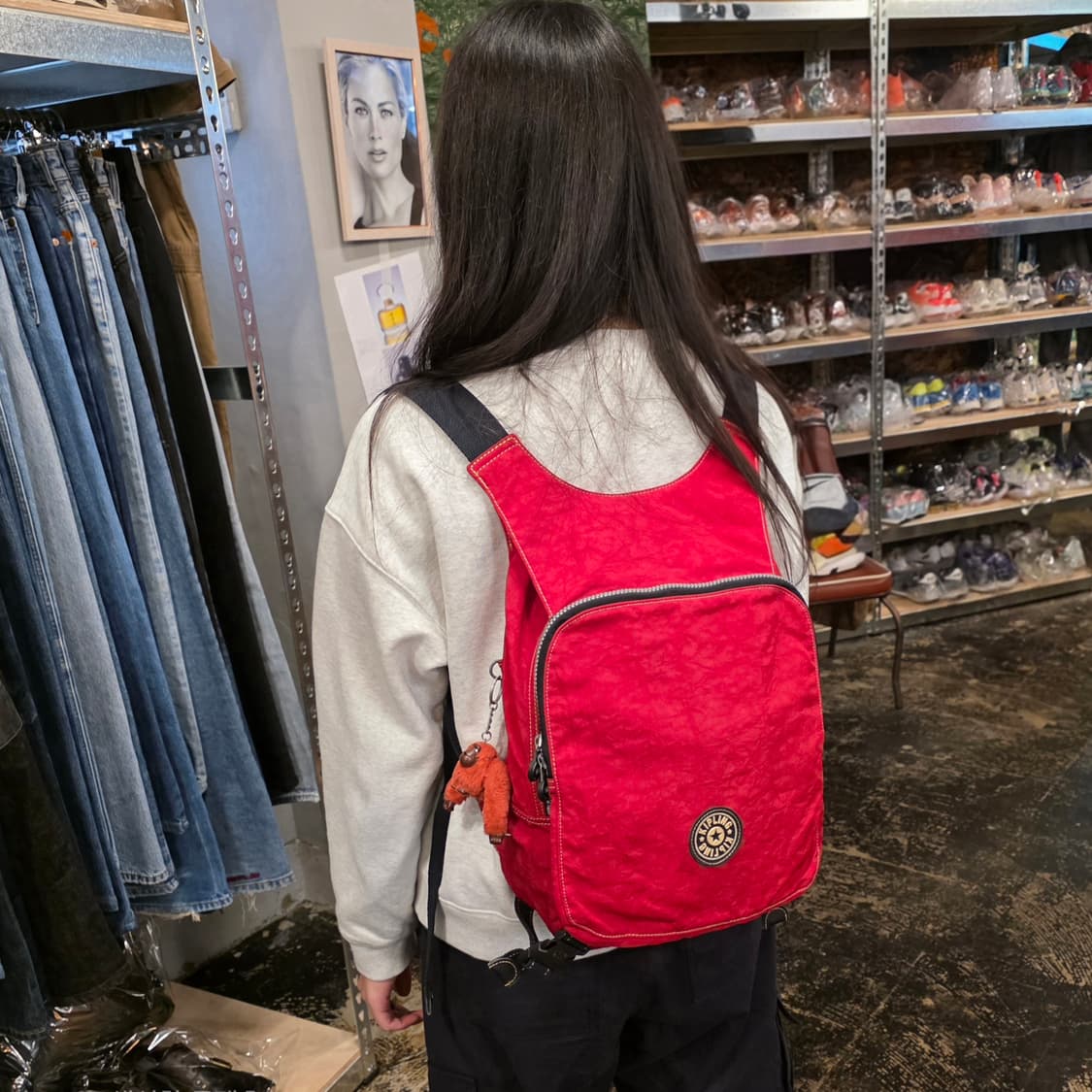 키플링 레드 백팩 상품이미지2