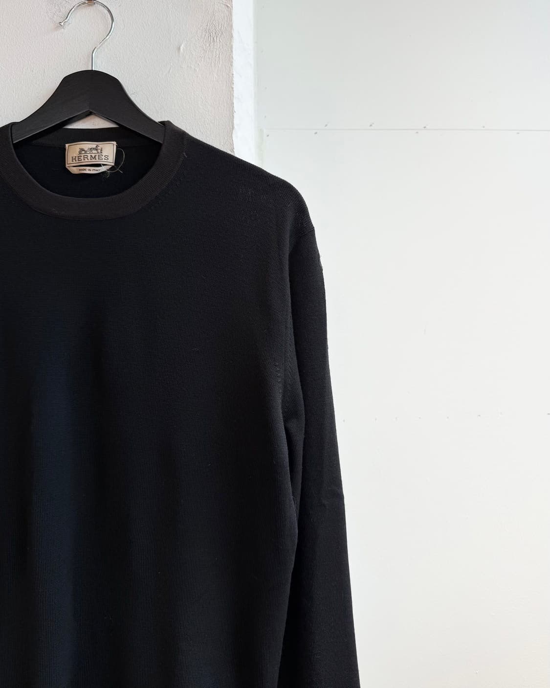 에르메스 블랙 라나 매리노울 라운드 니트  상품이미지5