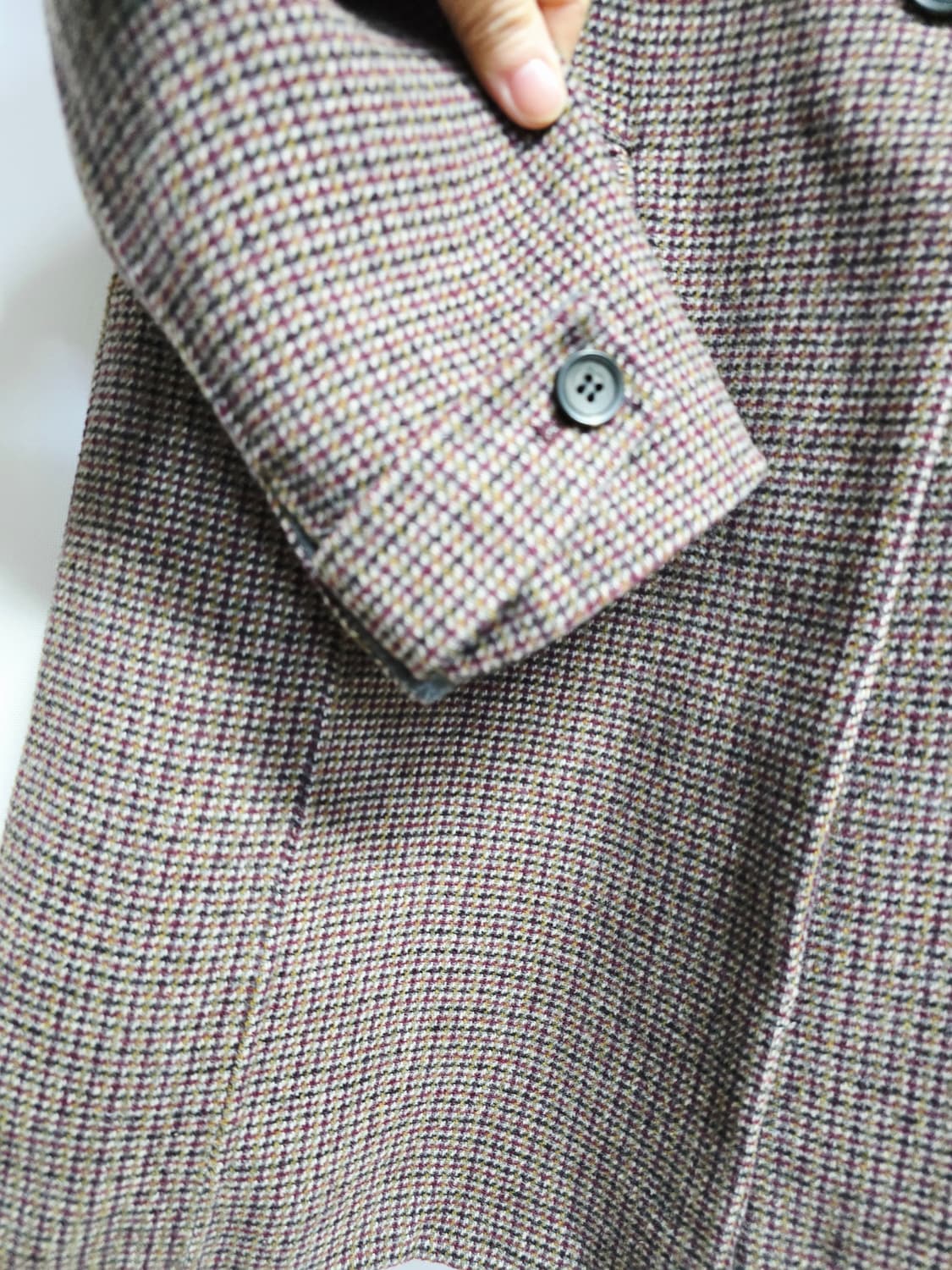 SI  체크 하프 코트 상품이미지4