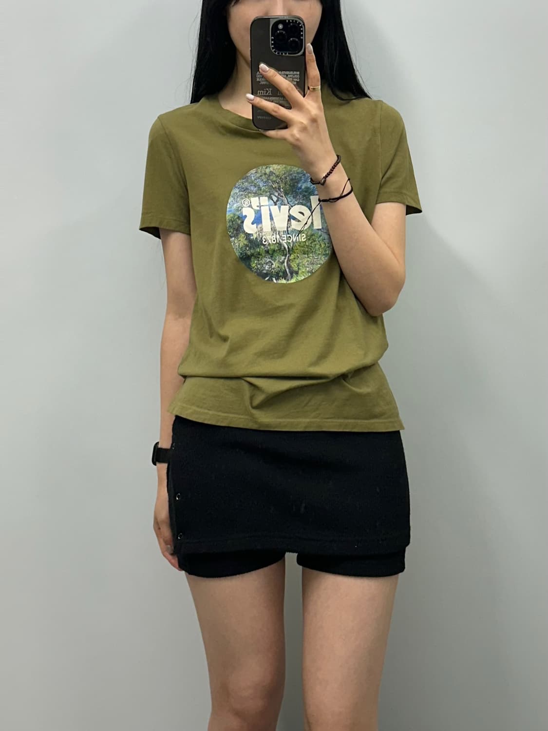 리바이스 카키 반팔 티셔츠  상품이미지1