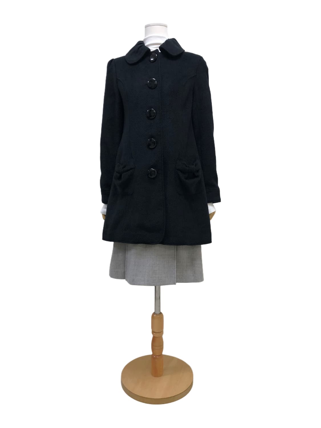 Lodispotto 블랙 미디 코트 상품이미지2