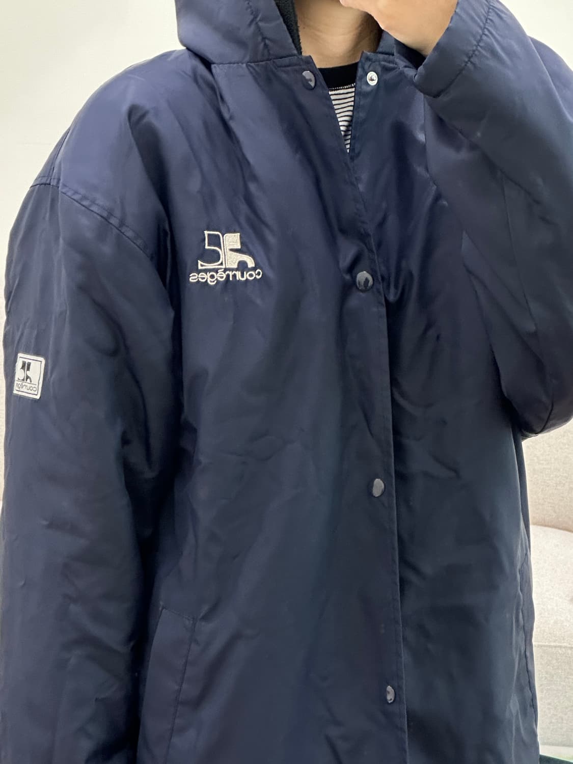 꾸레쥬 네이비 점퍼 L 상품이미지6