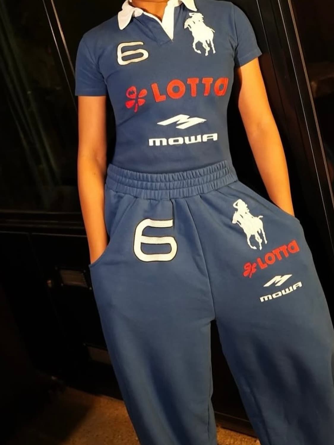 모와로라 조거 스웻 팬츠 블루 s 상품이미지1