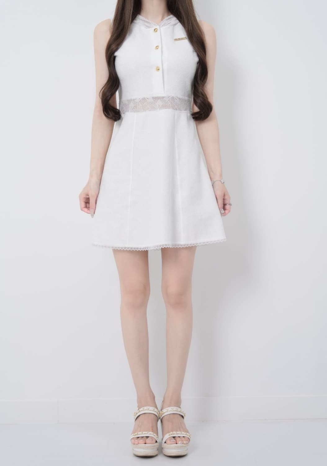 (일브) 루미뇽 Lumignon Lace hoodie flare dres 상품이미지3