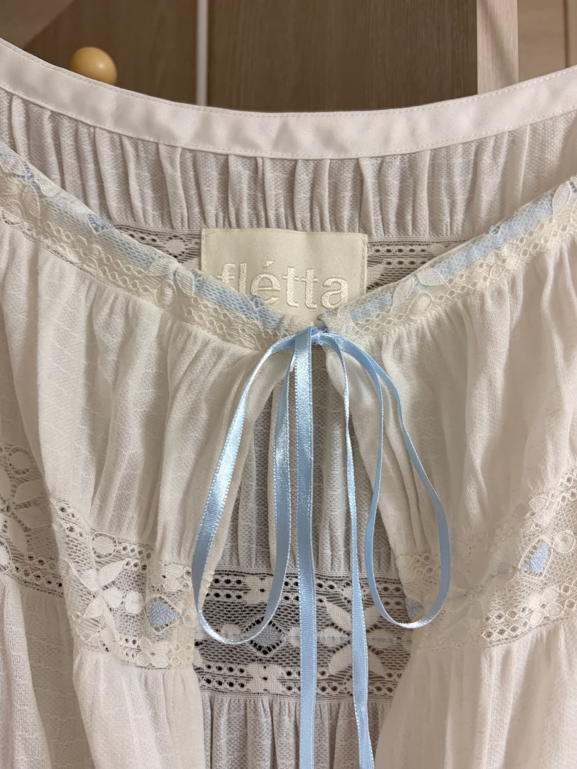 플레따 화이트 롱원피스 상품이미지3