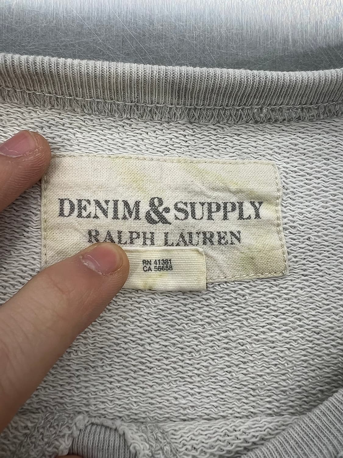 데님 앤 서플라이 오트밀 헤더 DSRL 스컬 그래픽 프린팅 크루넥 스웨트 상품이미지8