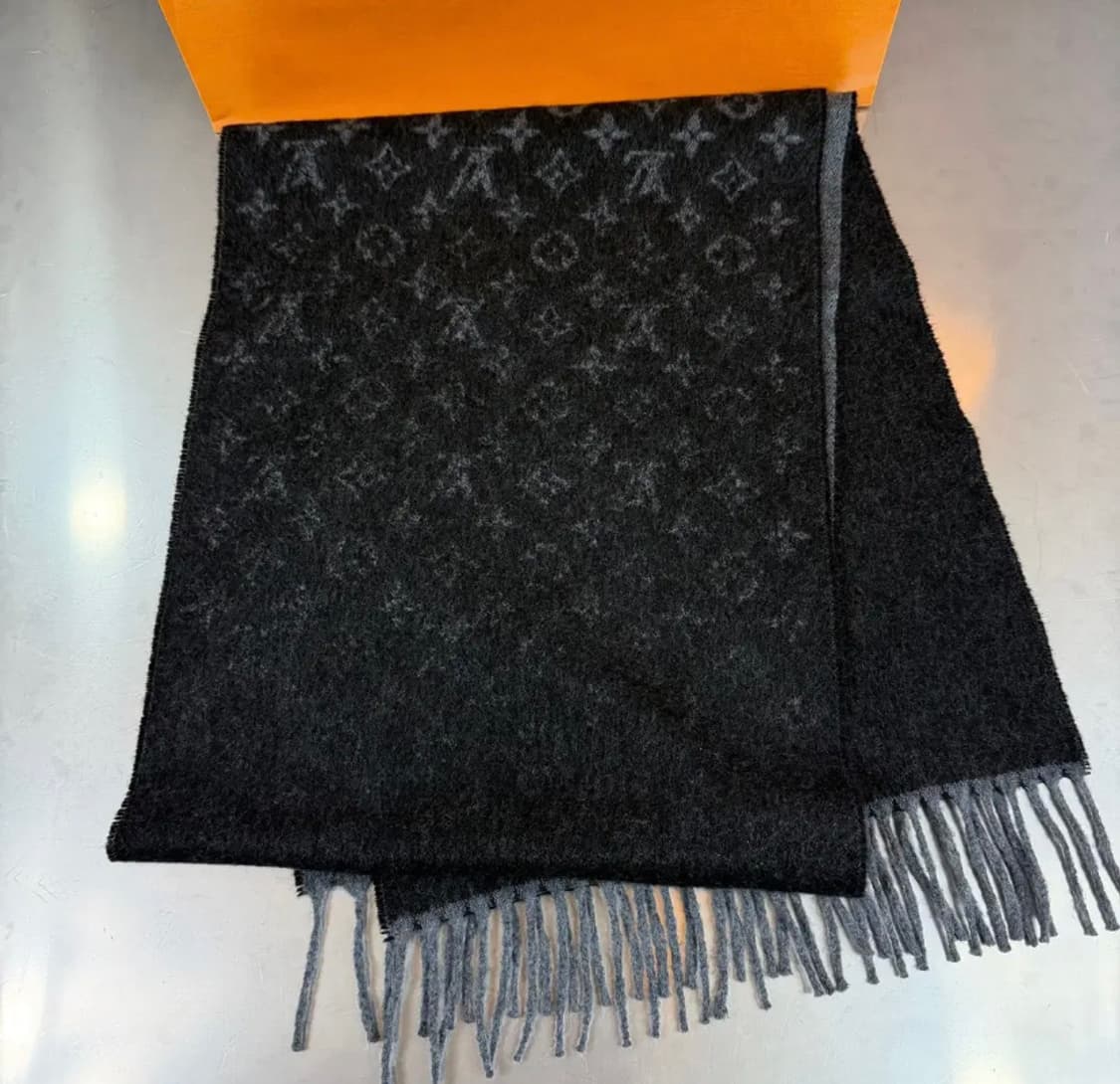 [정품] 루이비통 투톤 모노그램 머플러 그레이 상품이미지2