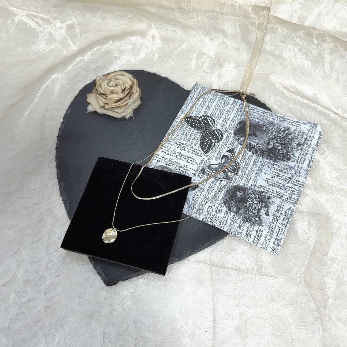 빈티지 스네이크체인 메탈 레이어드 목걸이 상품이미지2