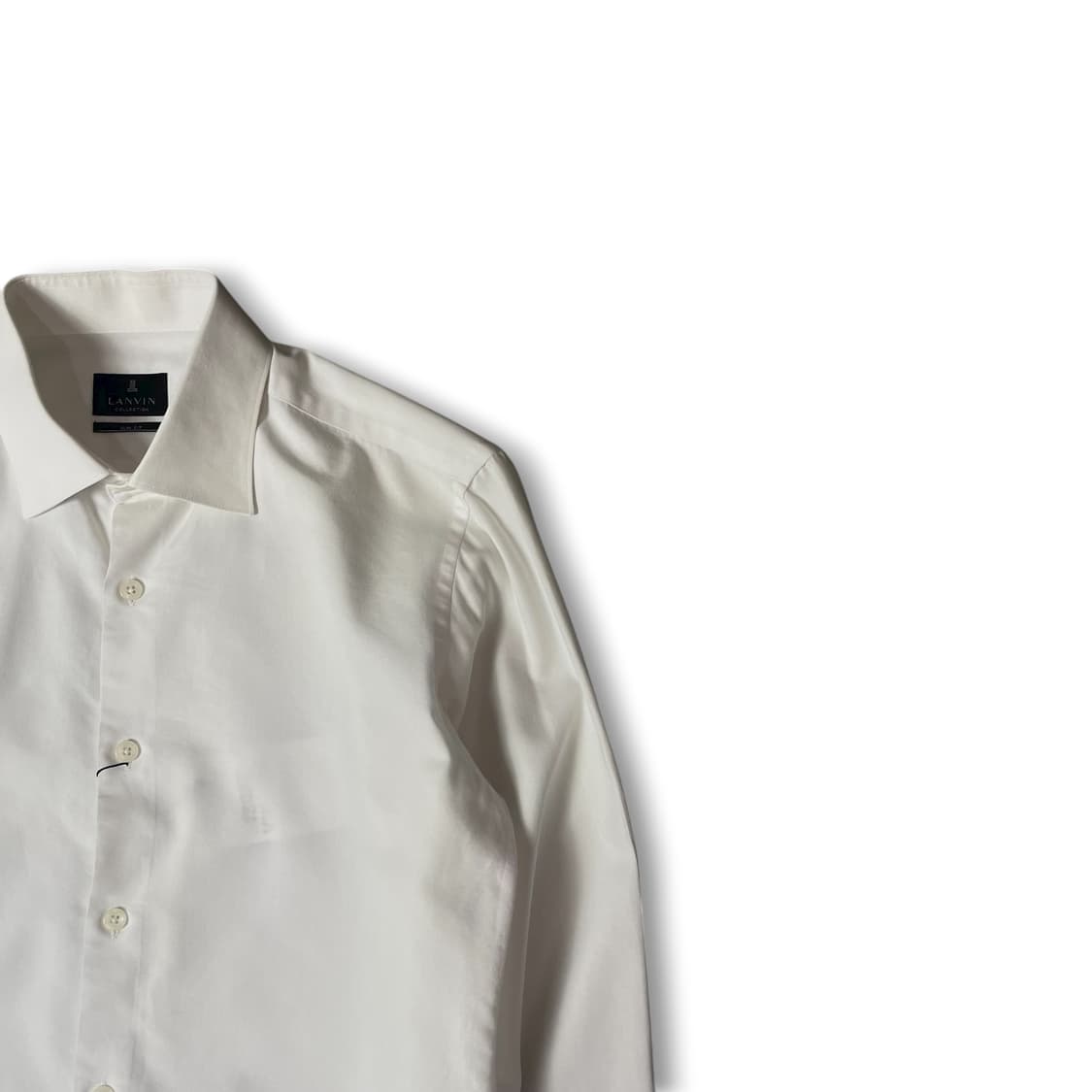 랑방 화이트 슬림핏 긴팔 셔츠 95 상품이미지2