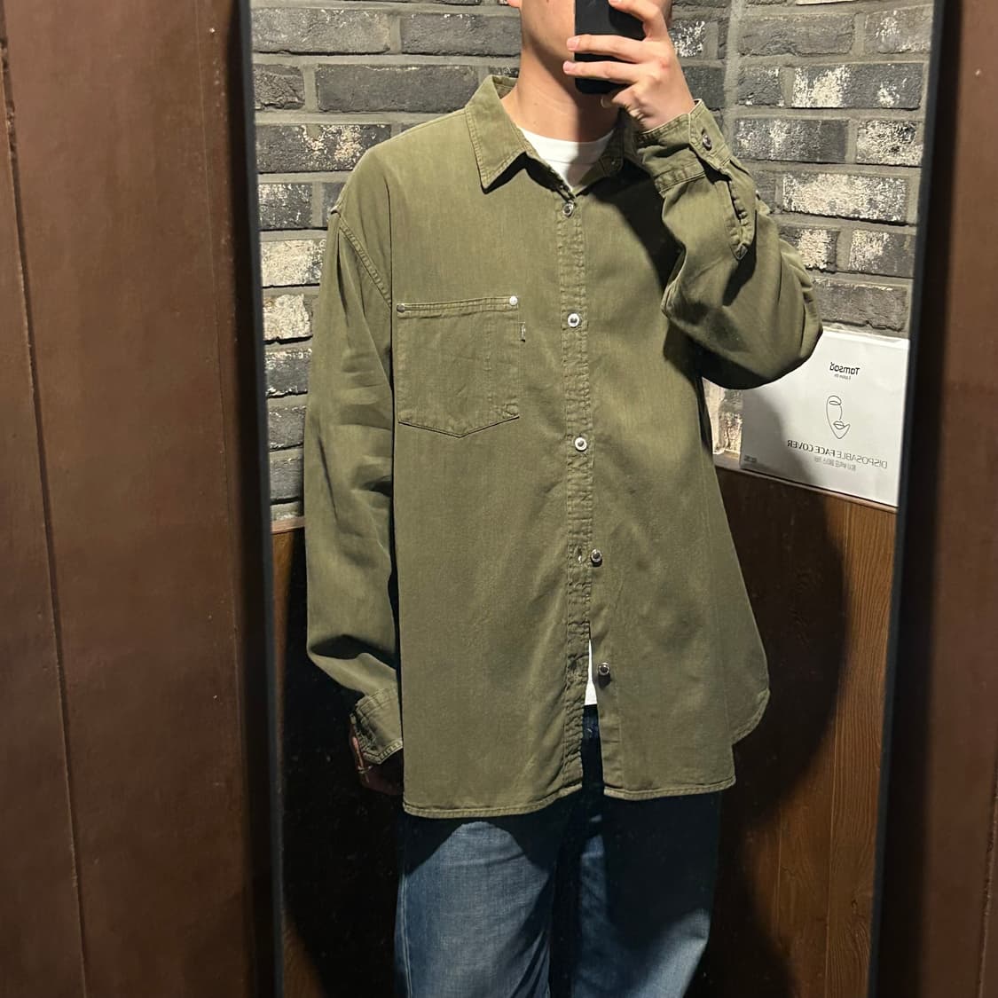 L) 리바이스 실버탭 오버사이즈 올리브 카키 셔츠 상품이미지8