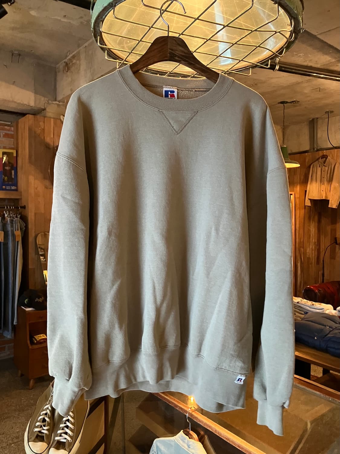 90s USA 빈티지 러셀 플레인 스웻 셔츠 맨투맨 상품이미지2