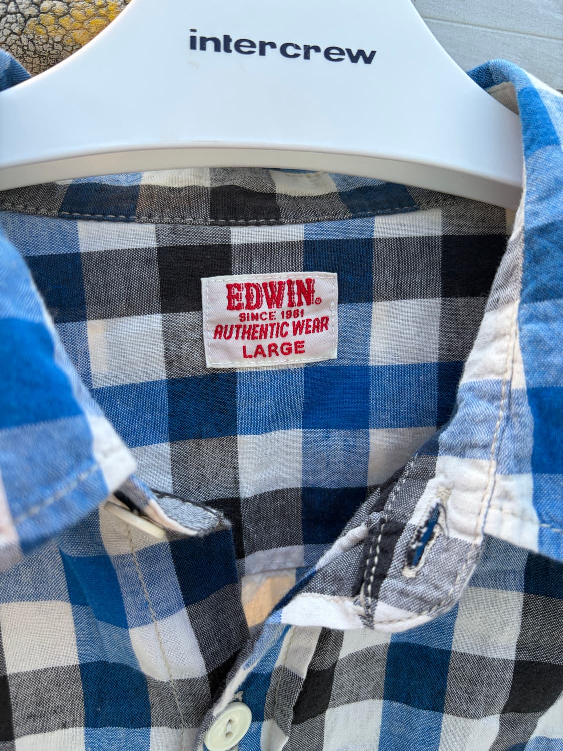 [EDWIN] 에드윈 어센틱 웨어 블루 체크 반팔 셔츠 상품이미지3