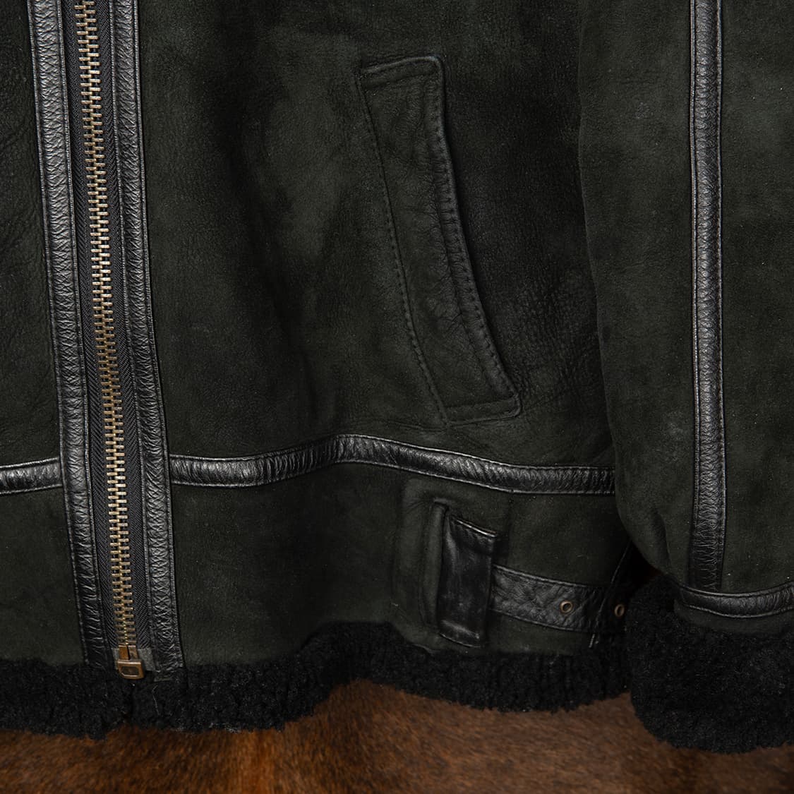 [100] 90s 빈티지 TYPE B3 양가죽 양털 무스탕  상품이미지7