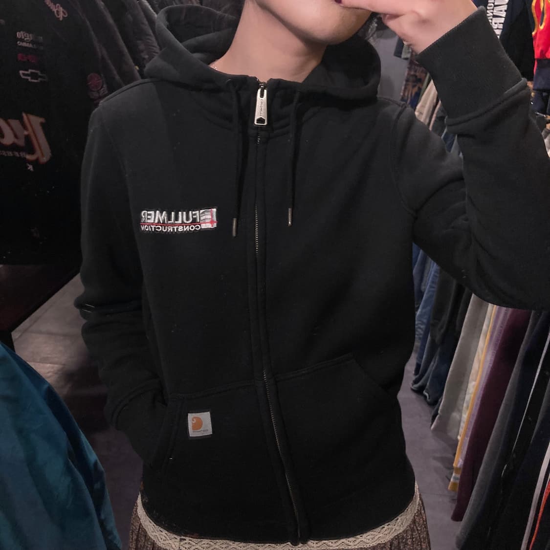 [IM]칼하트 릴렉스핏 후드집업 블랙 상품이미지3