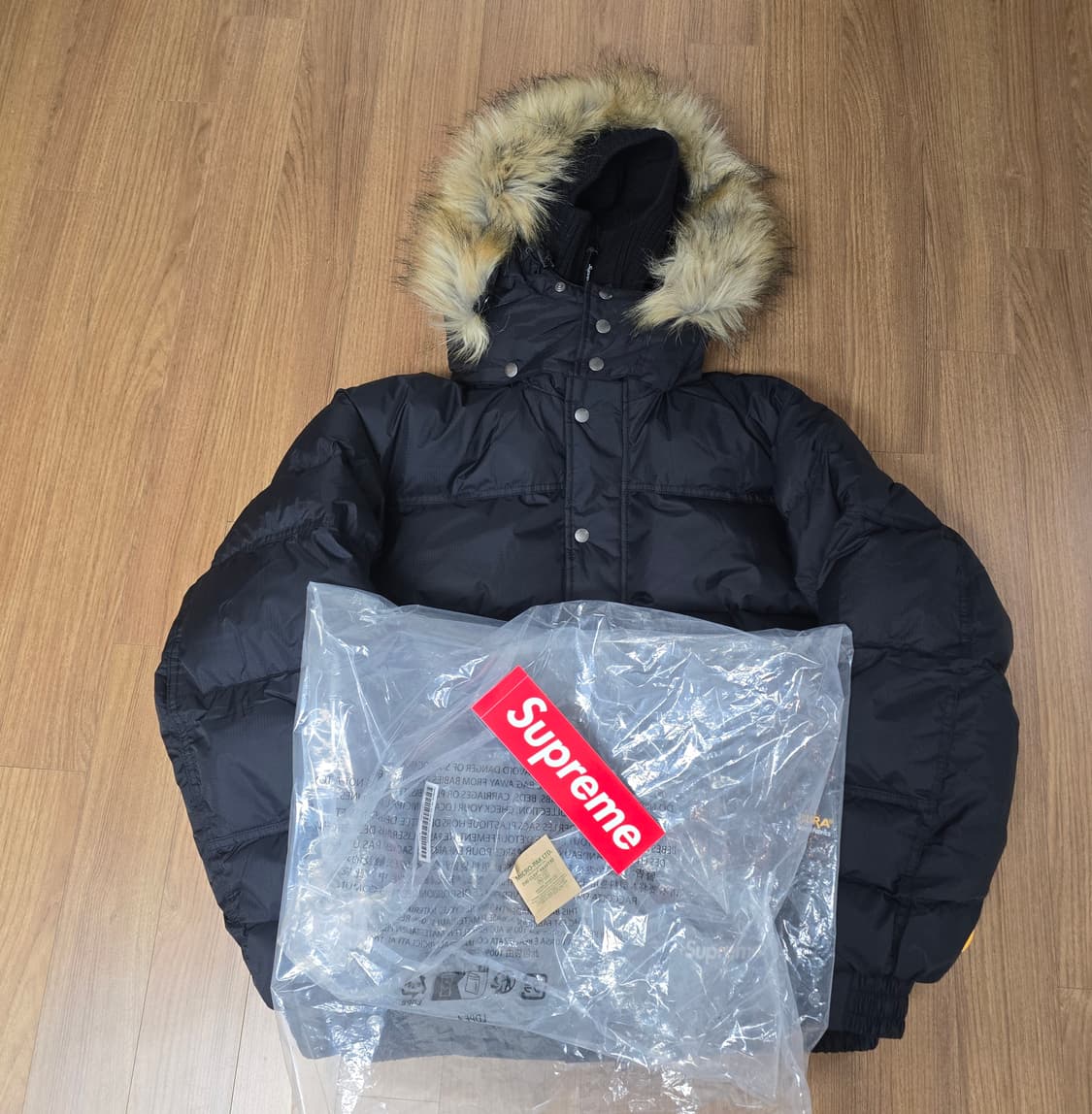 (XL) 슈프림 페이스마스크 700 퍼퍼 패딩 자켓 블랙 상품이미지1