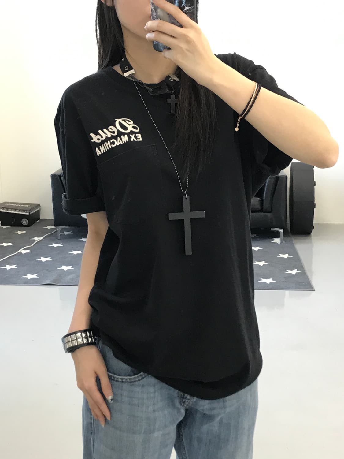 데우스 엑스 마키나 블랙 반팔 상품이미지2