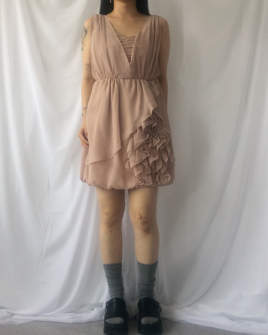 Ruffle point sleeveless onepiece 상품이미지9