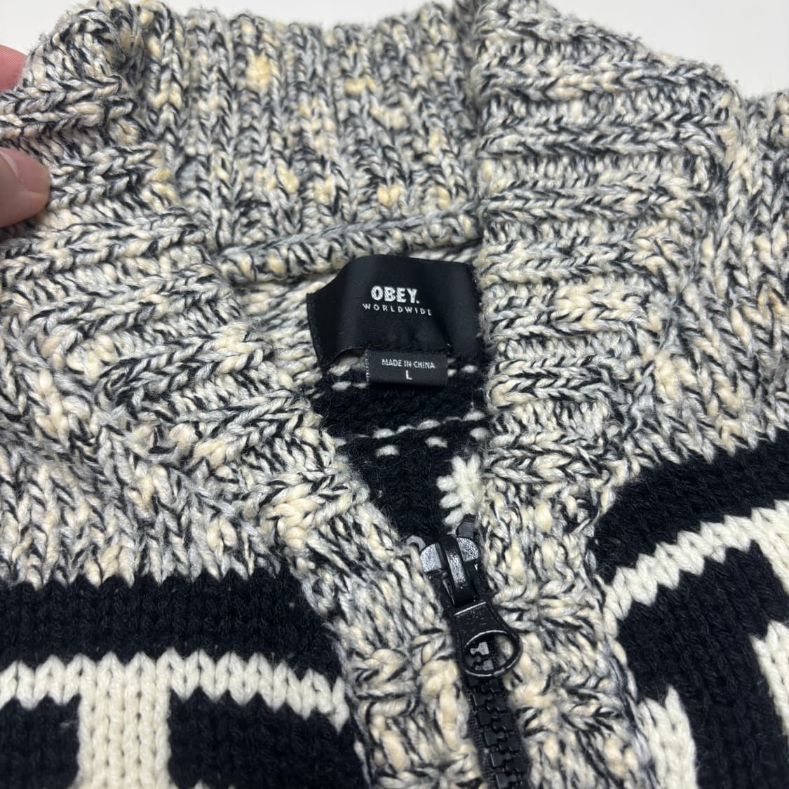 Obey Icon Face Cardigan Sweater 상품이미지2