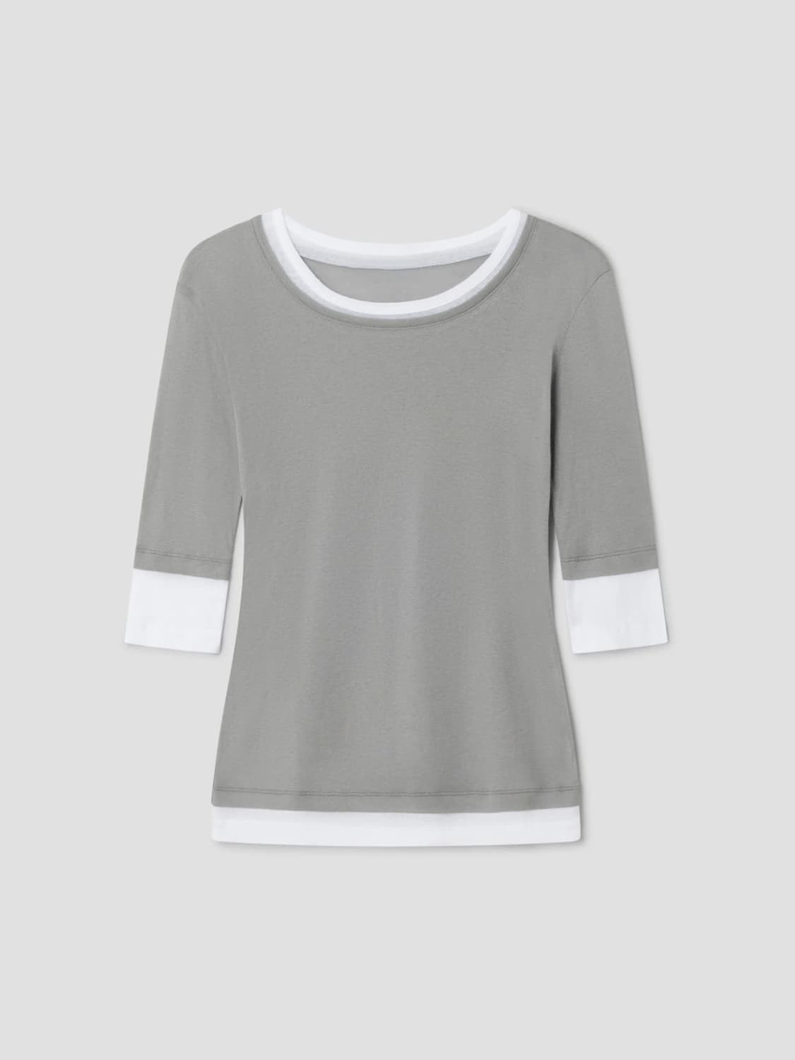 [XS,S]기마구아스 Gemma 레이어드 티셔츠/그레이 상품이미지1